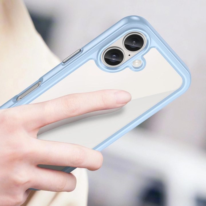 Kosmoso dėklas su gelio rėmu iPhone 16 Plus - mėlynas
