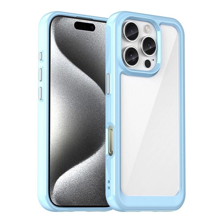 Kosmoso dėklas su gelio rėmu iPhone 16 Pro“ – mėlynas