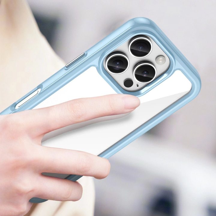 Kosmoso dėklas su gelio rėmu iPhone 16 Pro“ – mėlynas