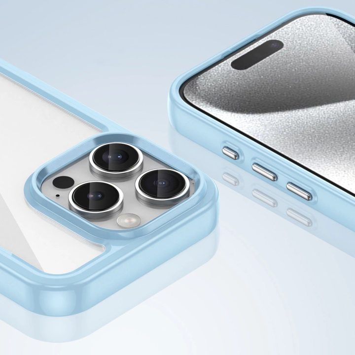 Kosmoso dėklas su gelio rėmu iPhone 16 Pro“ – mėlynas
