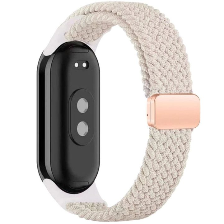 “ NylonMag“ dirželis Xiaomi Smart Band 8“ / 9 / NFC – smėlio spalvos