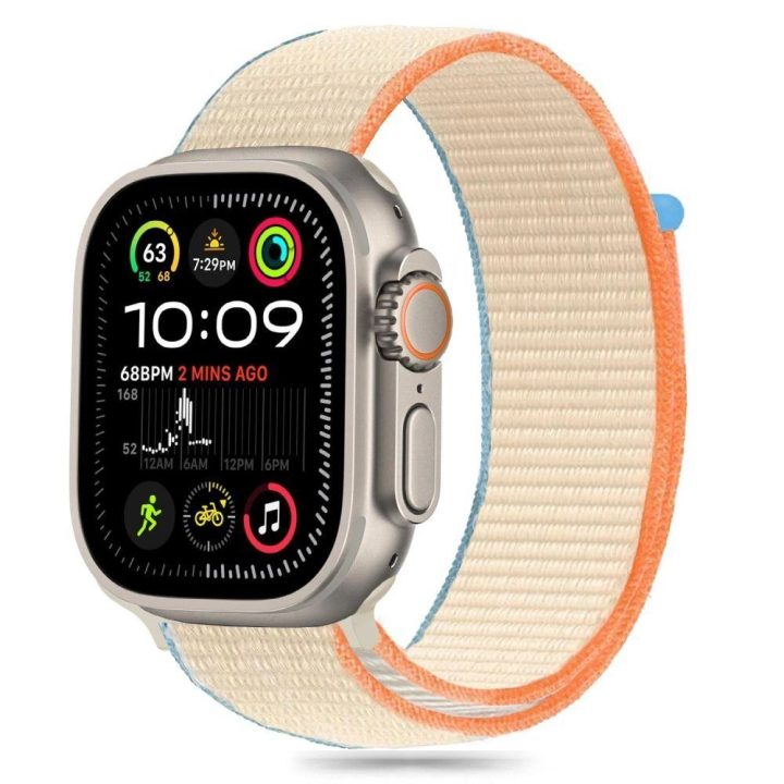 “ nailoninė apyrankė Apple Watch“ 6 / 7 / 8 / 9 / 10 / SE / Ultra 1 / 2 (44 / 45 / 46 / 49 MM) – smėlinė