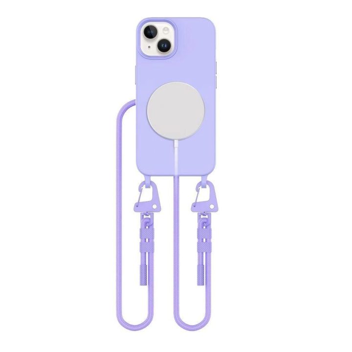 MagNecklace MagSafe iPhone 14 dėklas – levandų
