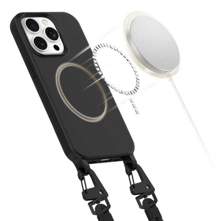 MagNecklace MagSafe iPhone 15 Pro dėklas – juodas