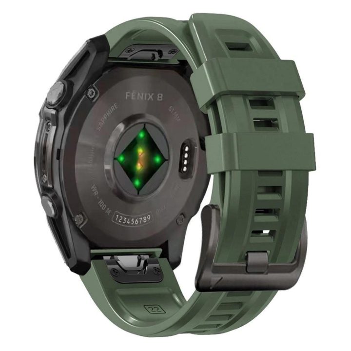 Silikoninė juostelė Garmin Fenix 55 / 5S PLUS / 6S / 6S Pro / 7S / 8 (43MM) - Žalia