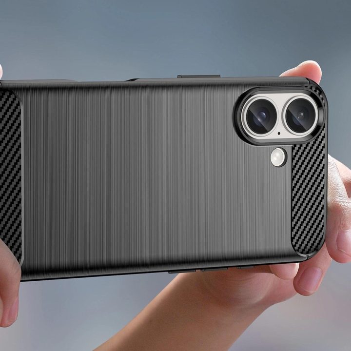 iPhone 16 Plus“ silikono dėklas – juodas