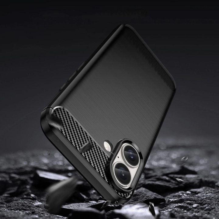 iPhone 16 Plus“ silikono dėklas – juodas