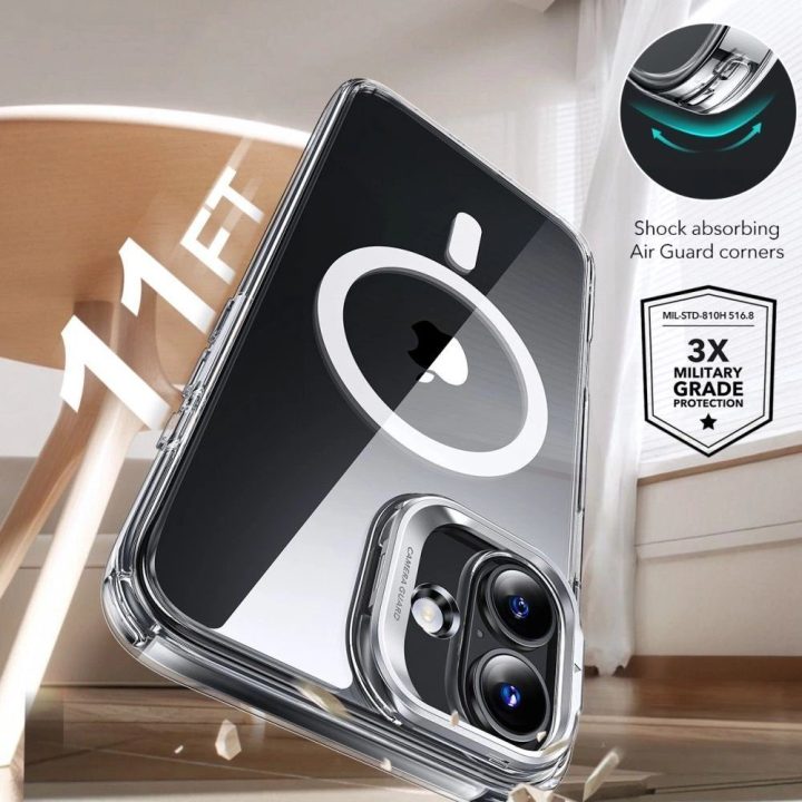 dėklas + grūdintas stiklas iPhone 16 PLUS“ - skaidrus