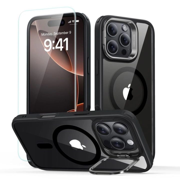 dėklas + grūdintas stiklas iPhone 16 Pro - skaidrus