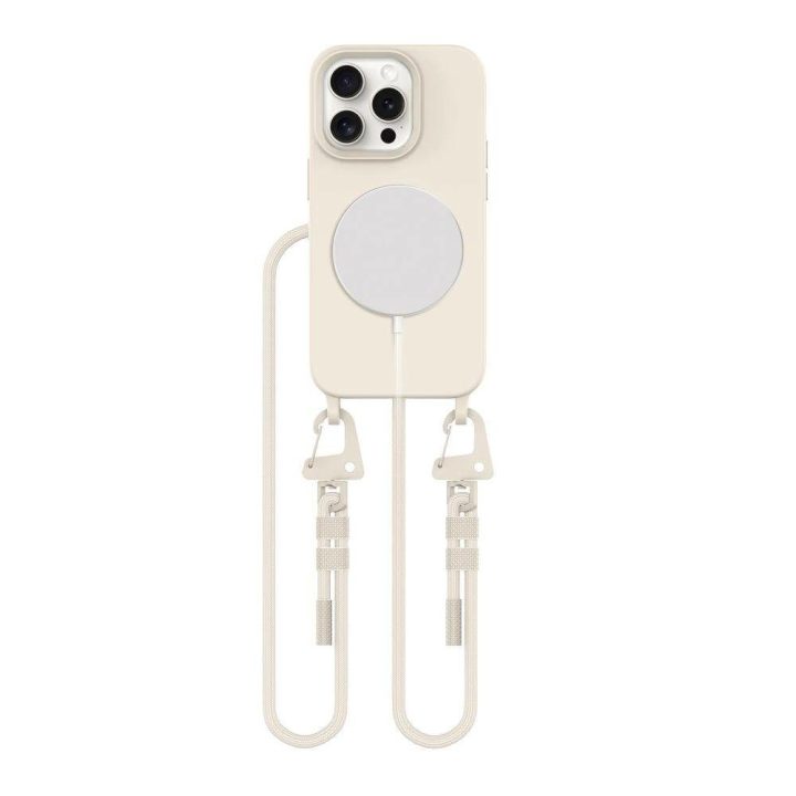MagSafe iPhone 15 Pro dėklas – smėlio spalvos