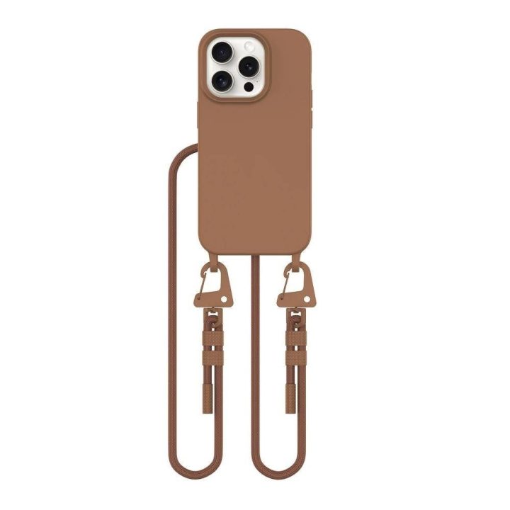 iPhone 15 Pro dėklas – rudos spalvos