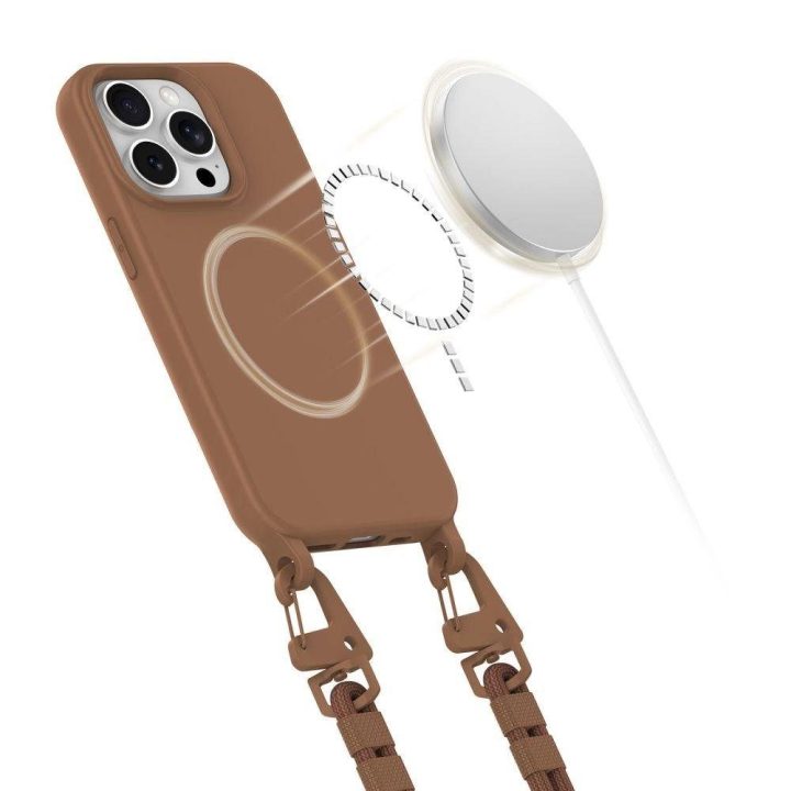 iPhone 15 Pro dėklas – rudos spalvos