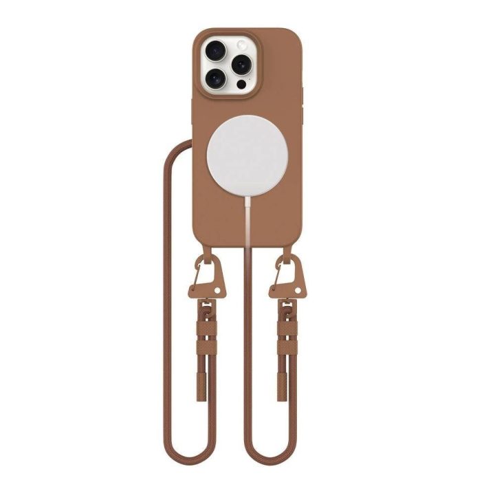iPhone 15 Pro dėklas – rudos spalvos