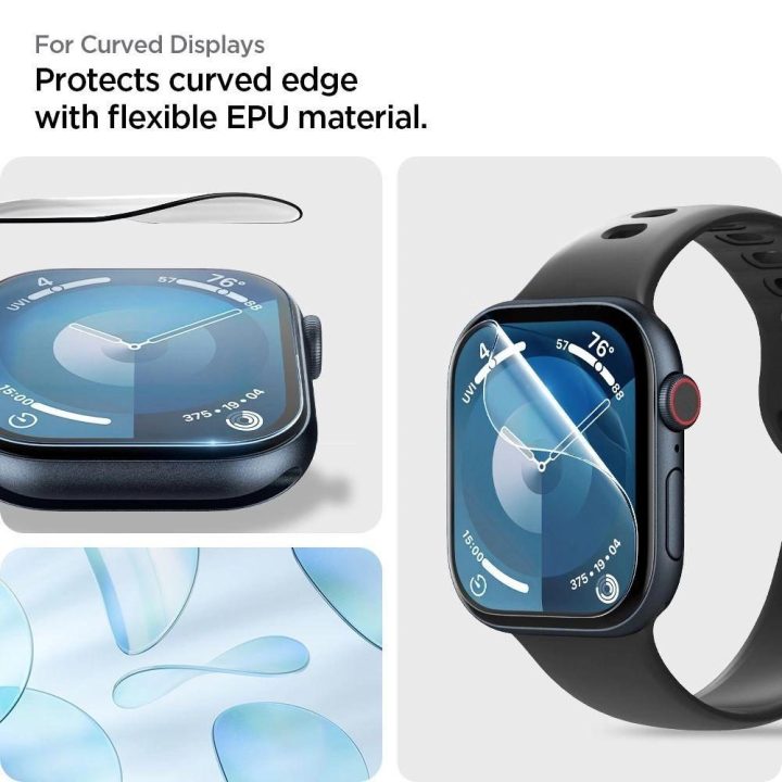 hibridinis stiklas 2 viename“ Apple Watch“ 10 (42 mm) – skaidrus