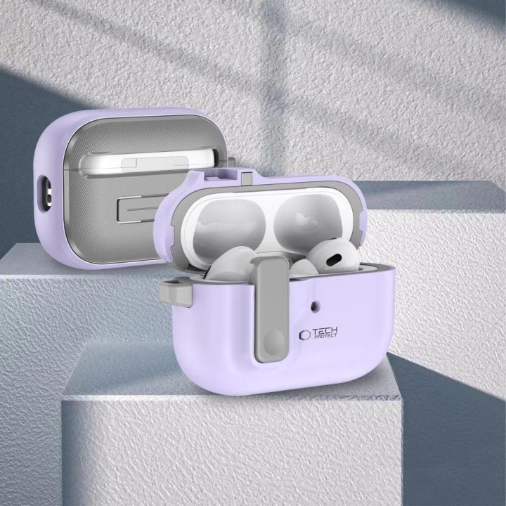 Case su karabinu Apple AirPods Pro 1 / 2 - Violetinė