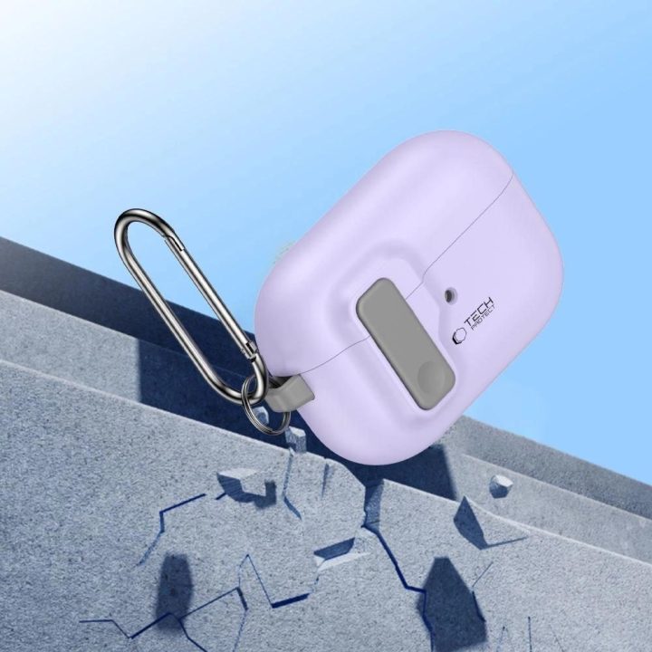 Case su karabinu Apple AirPods Pro 1 / 2 - Violetinė