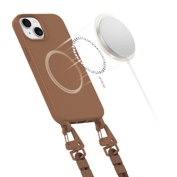iPhone 14 dėklas - rudos spalvos