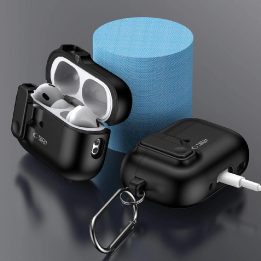 dėklas su karabinu Apple AirPods Pro 1 / 2“ – juodas