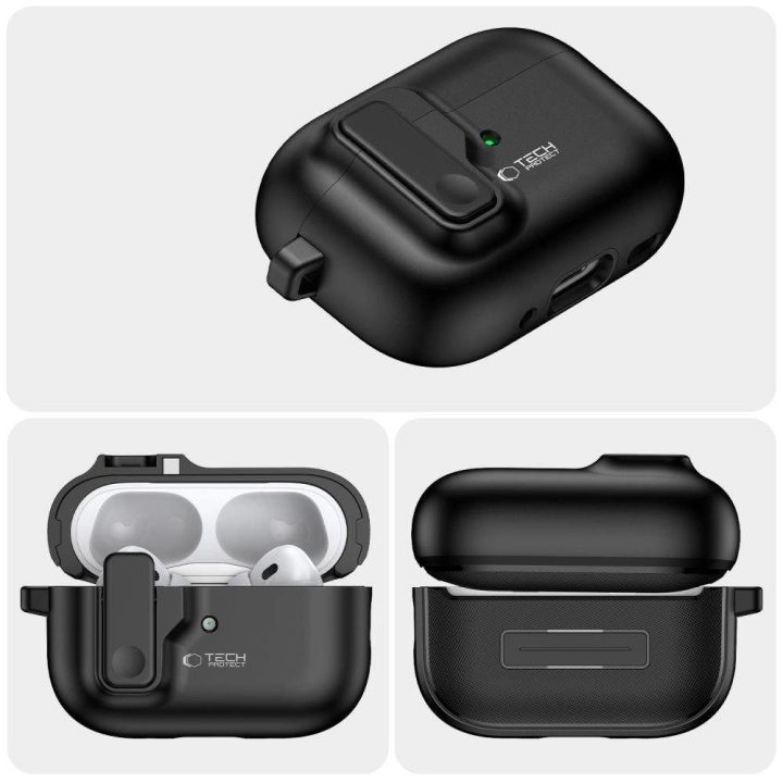 dėklas su karabinu Apple AirPods Pro 1 / 2“ – juodas