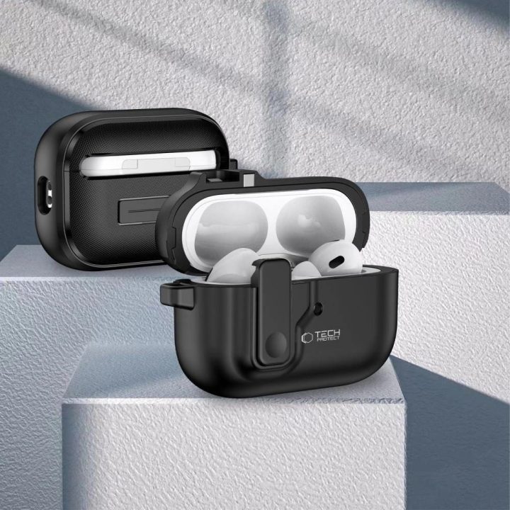 dėklas su karabinu Apple AirPods Pro 1 / 2“ – juodas