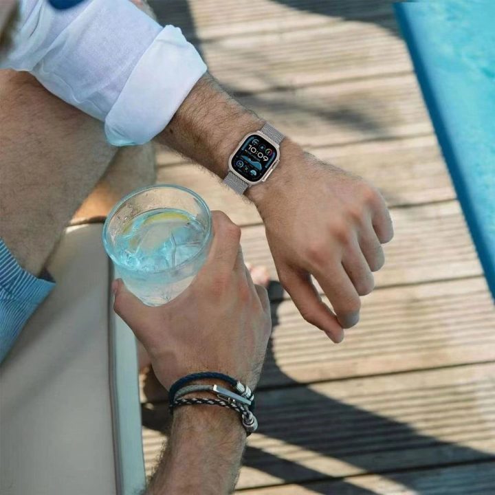 dirželis Apple Watch 6/7/8/9/10/SE/Ultra 1/2“ (44 / 45 / 46 / 49 mm) – titanas