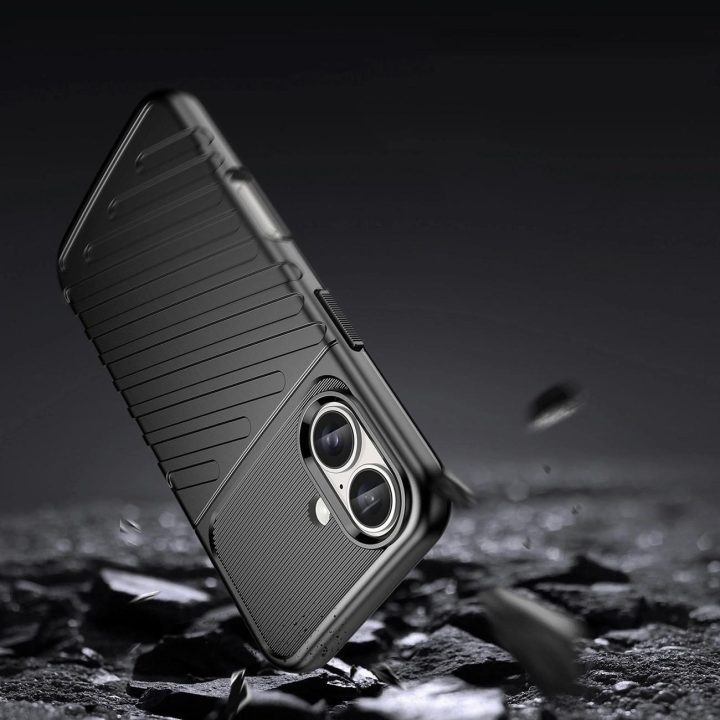 iPhone 16 Plus silikoninis dėklas - juodos spalvos