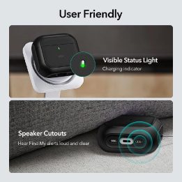 dėklas Apple AirPods 4“, juodos spalvos