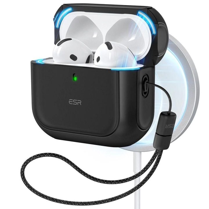 dėklas Apple AirPods 4“, juodos spalvos