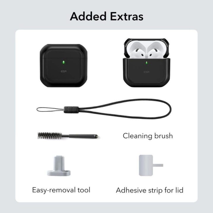 dėklas Apple AirPods 4“, juodos spalvos
