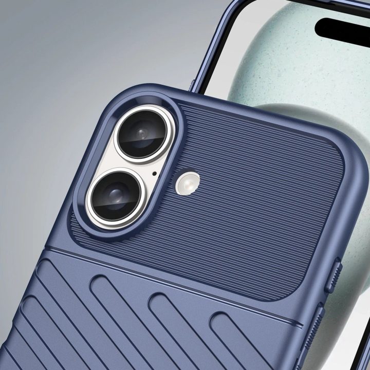 iPhone 16 Plus“, silikoninis dėklas, mėlynas