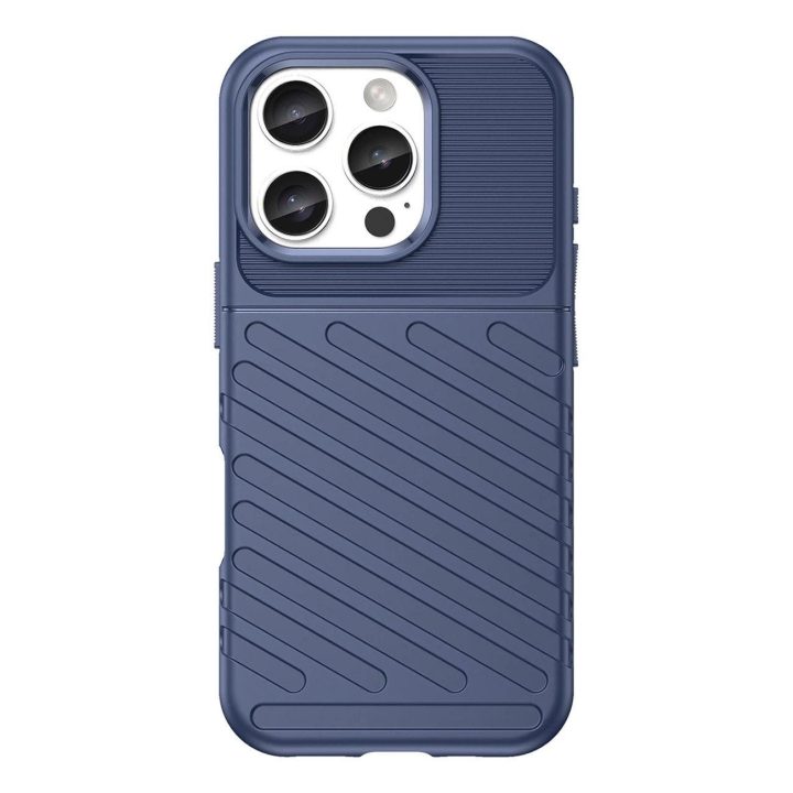 silikono dėklas iPhone 16 Pro – mėlynos spalvos