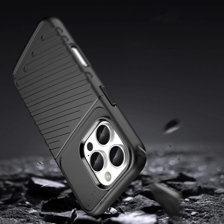 apsauginis silikoninis dėklas iPhone 16 Pro Max“ - juodas
