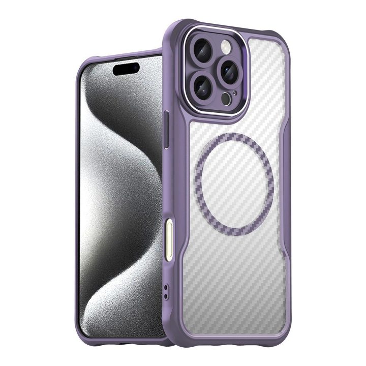 silikono dėklas iPhone 16 Pro Max - violetinė