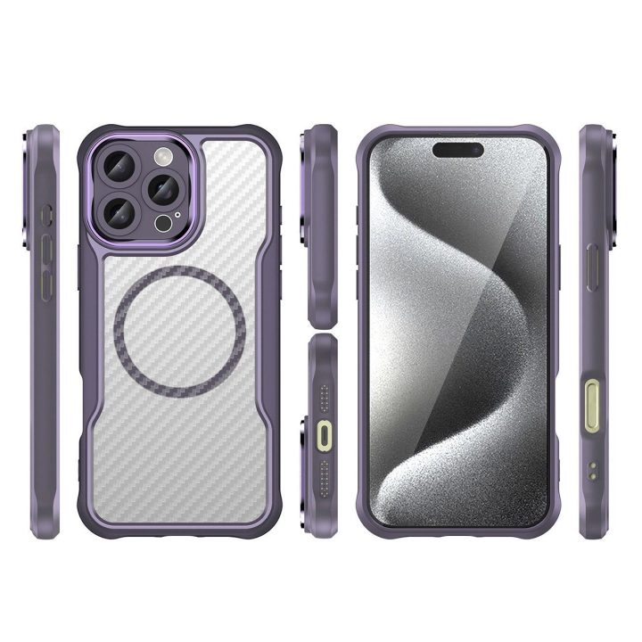 silikono dėklas iPhone 16 Pro Max - violetinė