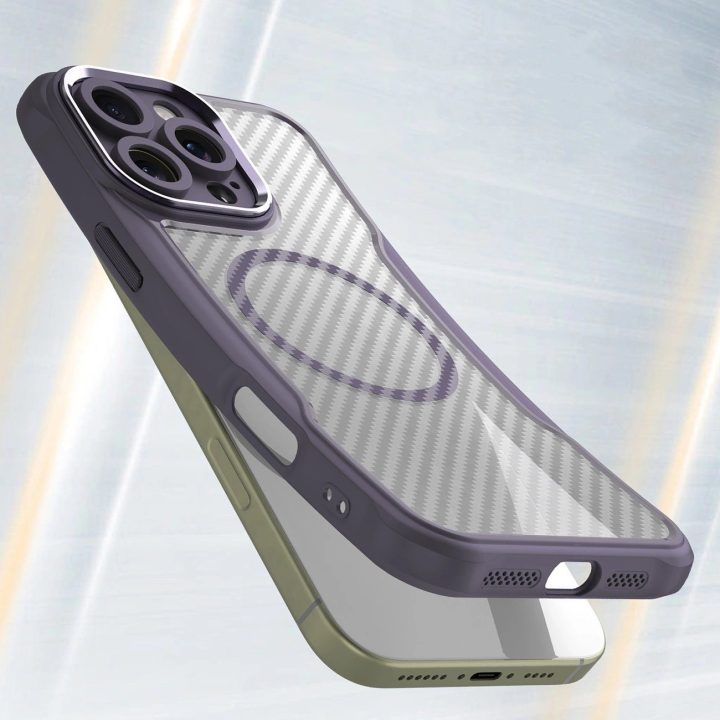 silikono dėklas iPhone 16 Pro Max - violetinė