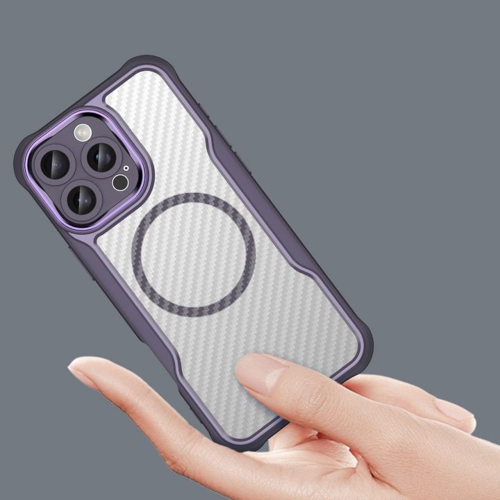 silikono dėklas iPhone 16 Pro Max - violetinė