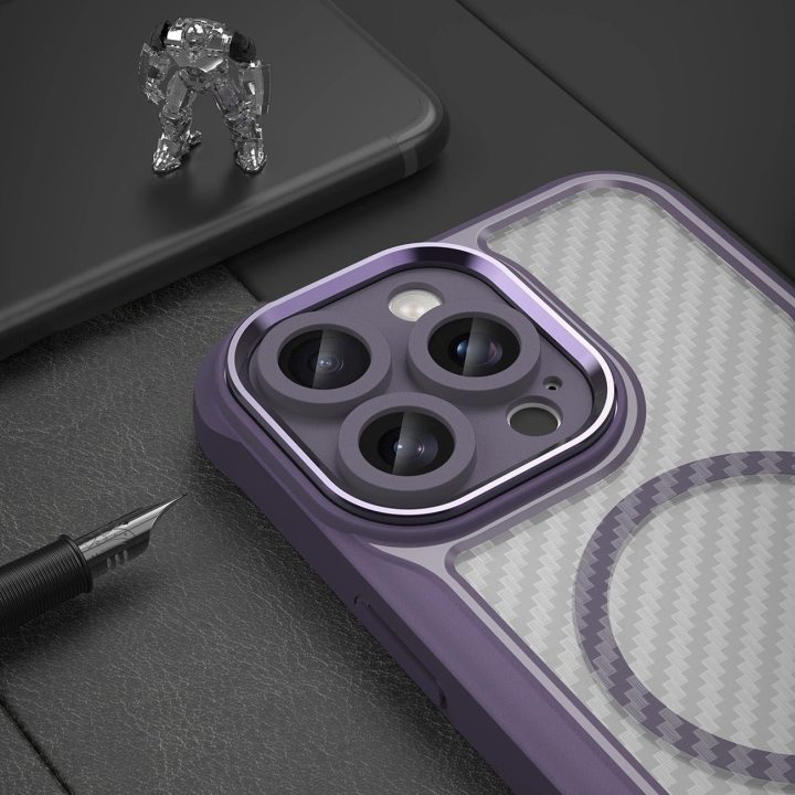 silikono dėklas iPhone 16 Pro Max - violetinė