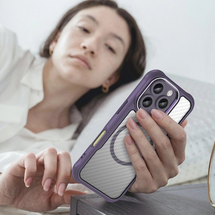 silikono dėklas iPhone 16 Pro Max - violetinė