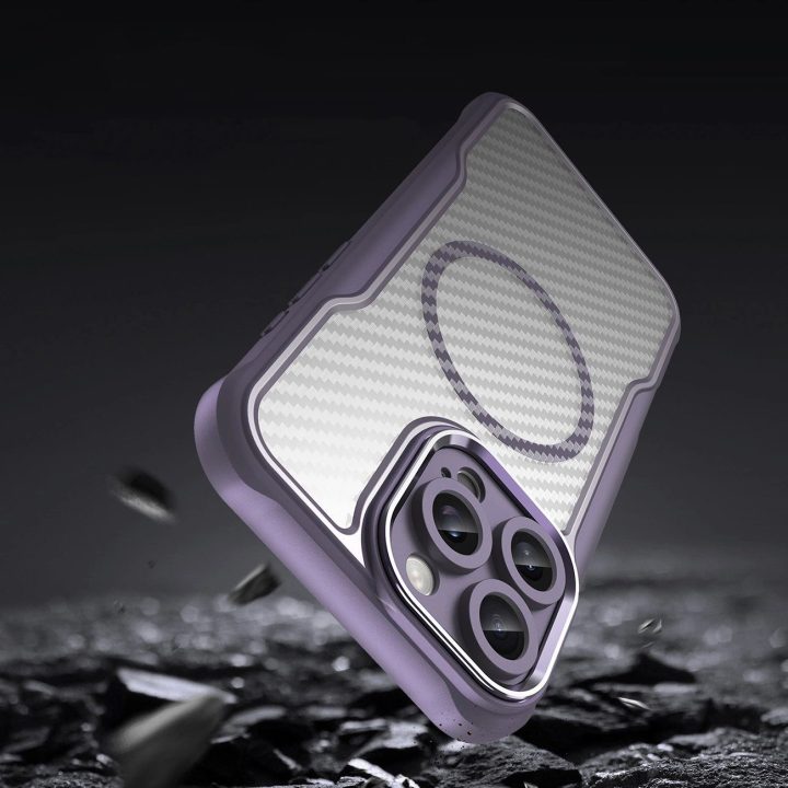 silikono dėklas iPhone 16 Pro Max - violetinė