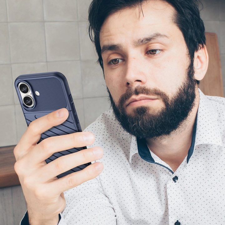 iPhone 16“ silikono dėklas – mėlynas