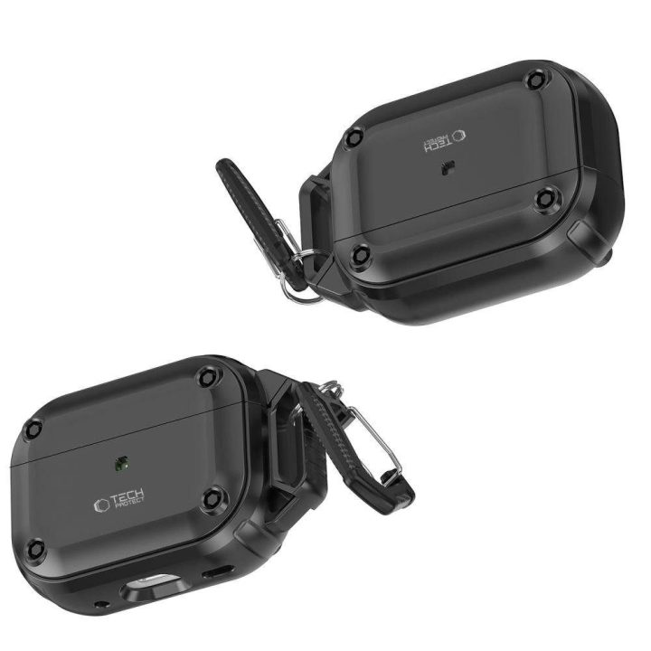 dėklas su karabinu Apple AirPods Pro 1 / 2“ - juodas