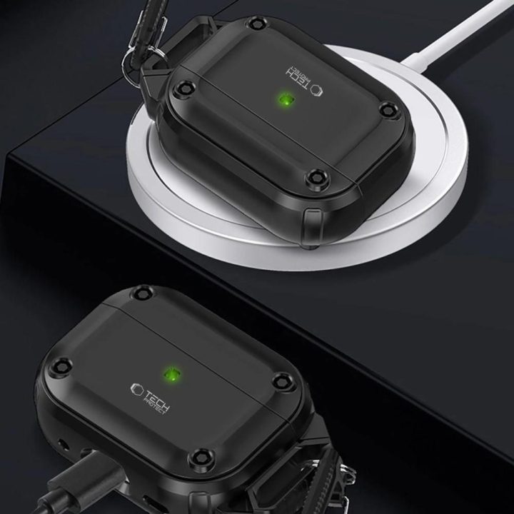 dėklas su karabinu Apple AirPods Pro 1 / 2“ - juodas