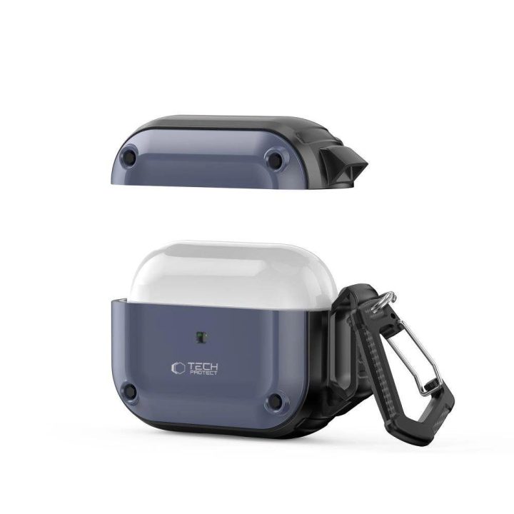 dėklas su karabinu skirtas Apple AirPods Pro 1 / 2 - mėlynas