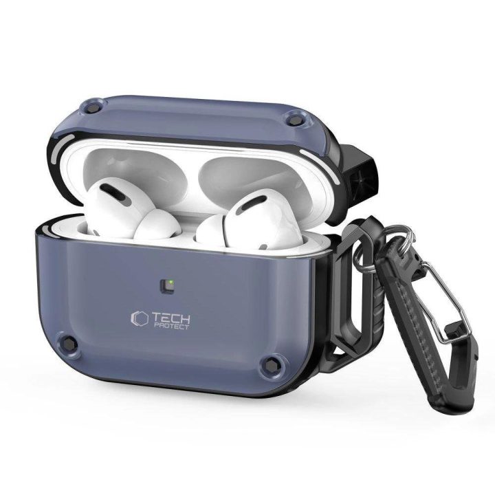 dėklas su karabinu skirtas Apple AirPods Pro 1 / 2 - mėlynas