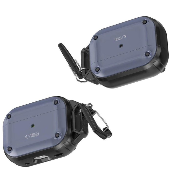 dėklas su karabinu skirtas Apple AirPods Pro 1 / 2 - mėlynas