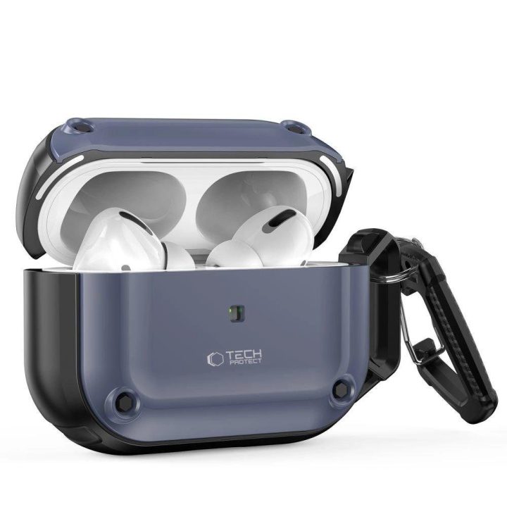 dėklas su karabinu skirtas Apple AirPods Pro 1 / 2 - mėlynas