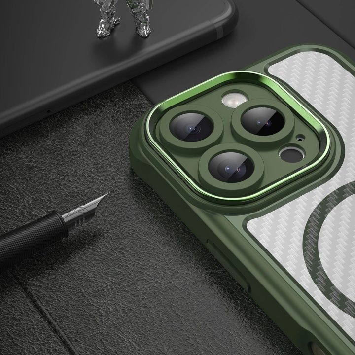 silikoninis dėklas su iPhone 16 Pro“ - žalias