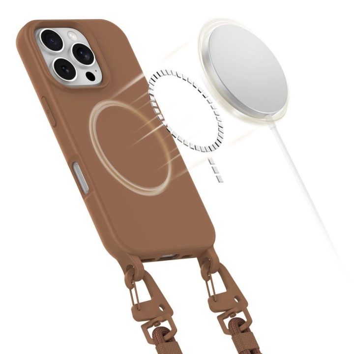 MagSafe iPhone 16 Pro“ dėklas – rudas