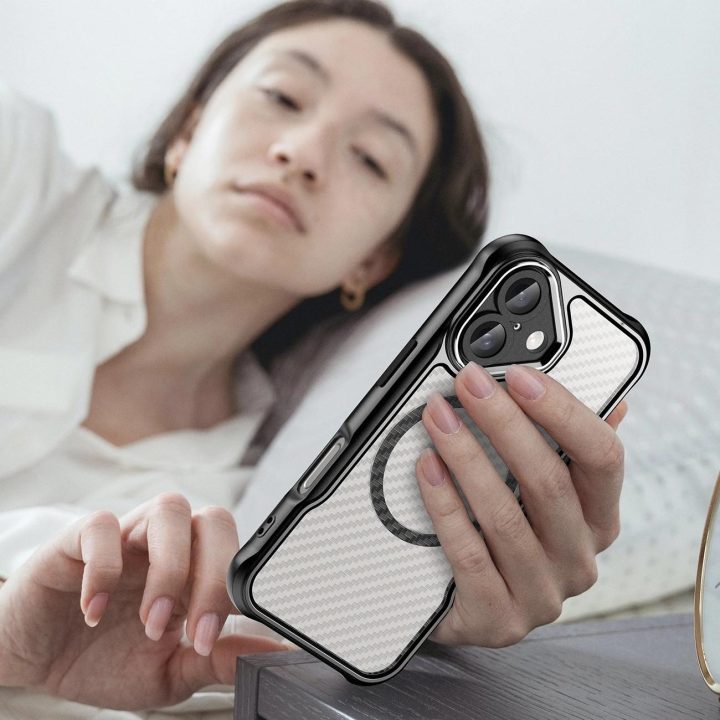 silikoninis dėklas iPhone 16 Plus“ – juodas