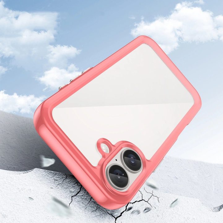 dėklas su gelio rėmeliu iPhone 16 Plus“ – raudonas